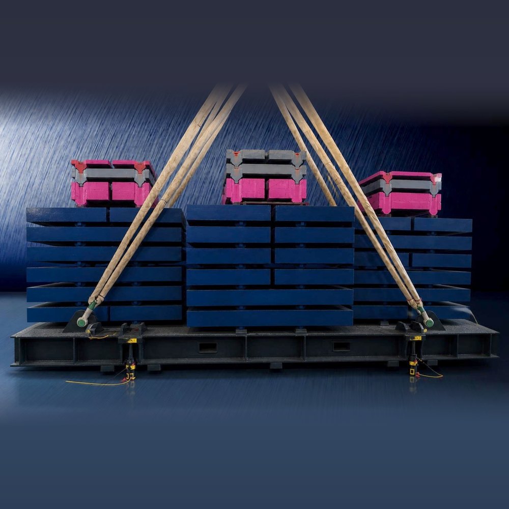 Plateforme de charge OSC Heavy Duty chargée de masses